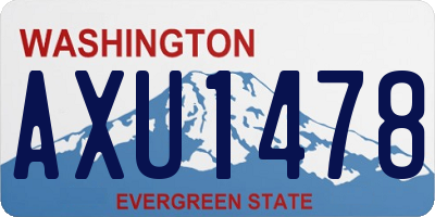 WA license plate AXU1478