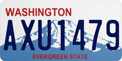 WA license plate AXU1479