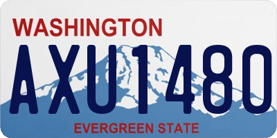 WA license plate AXU1480