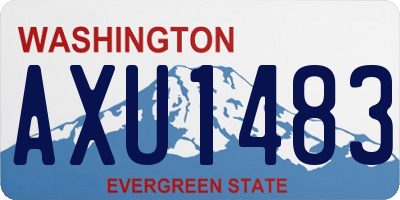 WA license plate AXU1483