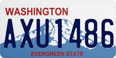 WA license plate AXU1486