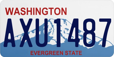 WA license plate AXU1487