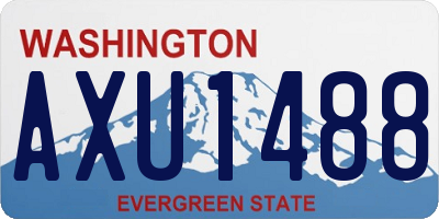 WA license plate AXU1488