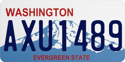 WA license plate AXU1489