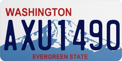 WA license plate AXU1490