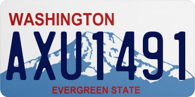 WA license plate AXU1491