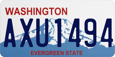 WA license plate AXU1494