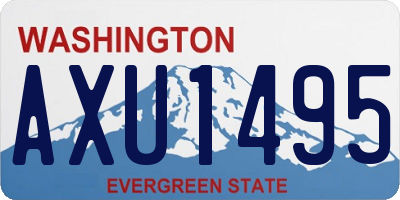 WA license plate AXU1495