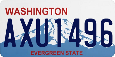 WA license plate AXU1496