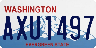 WA license plate AXU1497