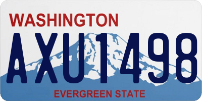 WA license plate AXU1498