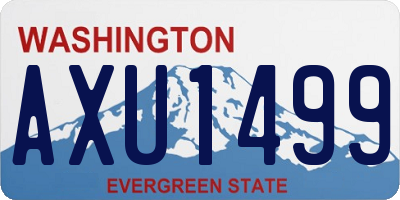 WA license plate AXU1499