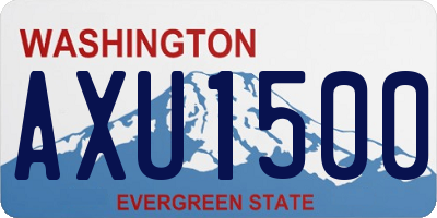 WA license plate AXU1500