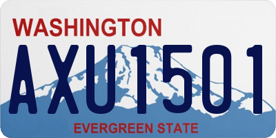 WA license plate AXU1501