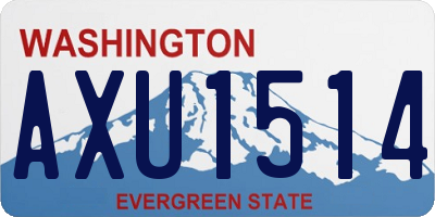 WA license plate AXU1514