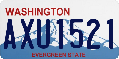 WA license plate AXU1521