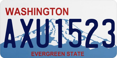 WA license plate AXU1523