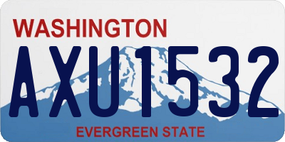 WA license plate AXU1532