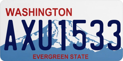 WA license plate AXU1533
