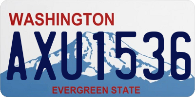 WA license plate AXU1536