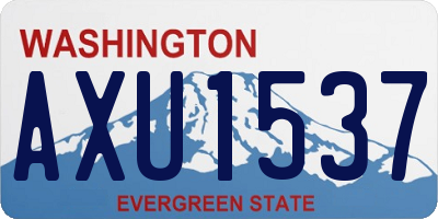 WA license plate AXU1537