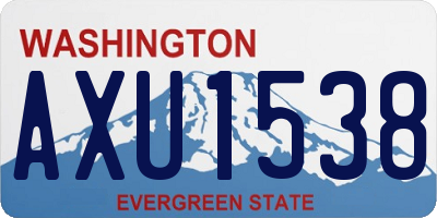 WA license plate AXU1538