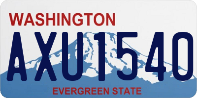 WA license plate AXU1540