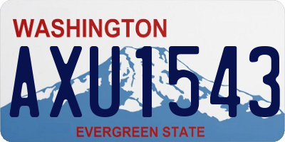 WA license plate AXU1543