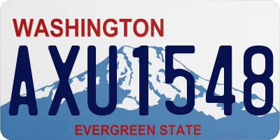 WA license plate AXU1548