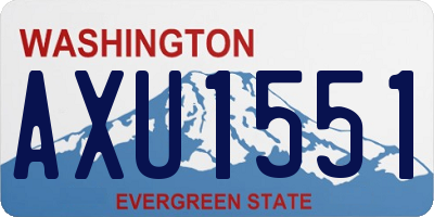 WA license plate AXU1551