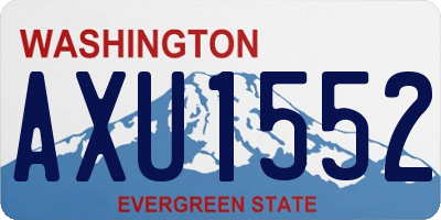WA license plate AXU1552