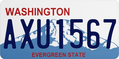 WA license plate AXU1567