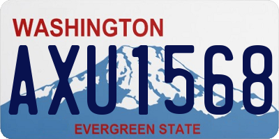 WA license plate AXU1568