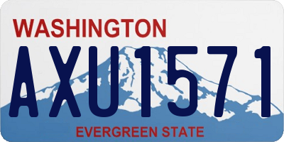 WA license plate AXU1571