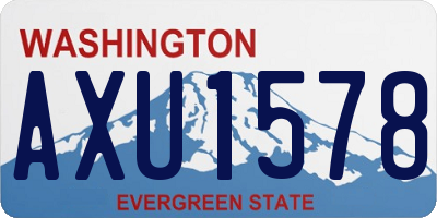 WA license plate AXU1578