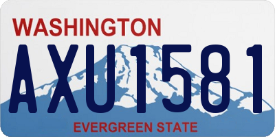 WA license plate AXU1581