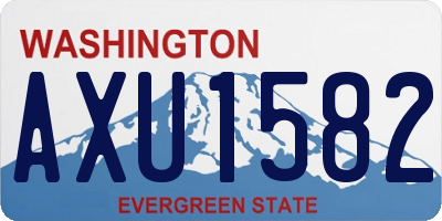 WA license plate AXU1582