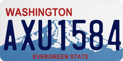 WA license plate AXU1584