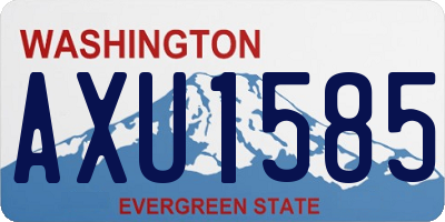 WA license plate AXU1585