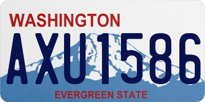 WA license plate AXU1586