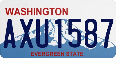 WA license plate AXU1587
