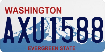 WA license plate AXU1588