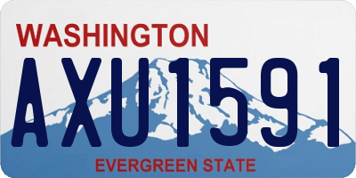 WA license plate AXU1591