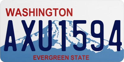 WA license plate AXU1594