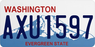WA license plate AXU1597