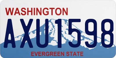 WA license plate AXU1598