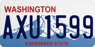 WA license plate AXU1599