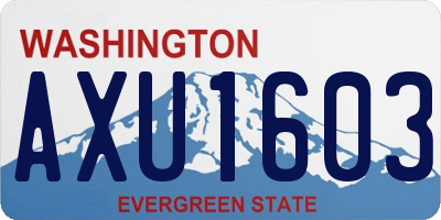 WA license plate AXU1603