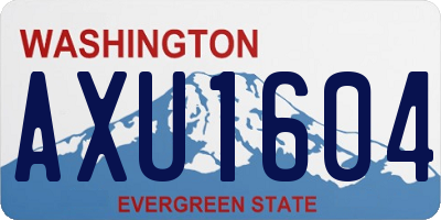 WA license plate AXU1604