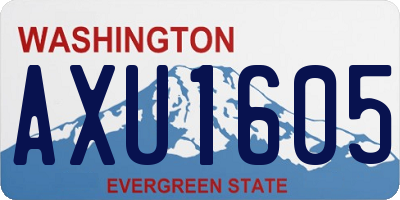 WA license plate AXU1605